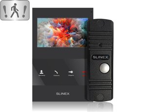 Комплект відеодомофона Slinex SQ-04M Black + Панель Slinex ML-16HR Black 498504 фото