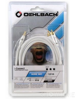 Oehlbach 60001 i Connect jack to 2 RCA Set 1,5m White 438856 фото