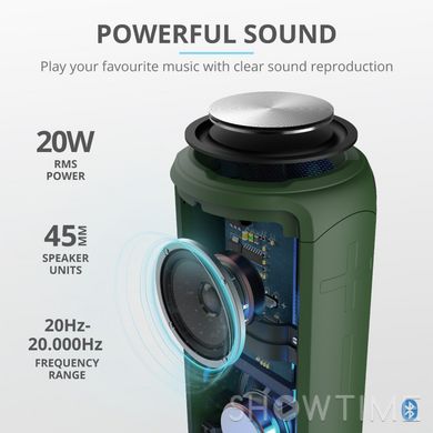 Trust 23960_TRUST — акустическая система Caro Max Powerful Bluetooth Speaker Camo 1-005710 фото