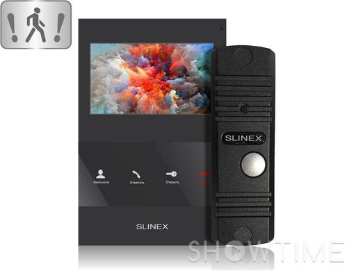 Комплект відеодомофона Slinex SQ-04M Black + Панель Slinex ML-16HR Black 498504 фото