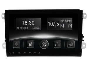 Автомобільна мультимедійна система з антибліковим 9 "HD дисплеєм 1024x600 для VW, Skoda, Seat 2008-2016 Gazer CM5509-T5 524236 фото