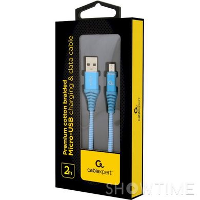Кабель Cablexpert Premium USB2.0 AM/CM Blue 2м (CC-USB2B-AMCM-2M-VW) 470426 фото