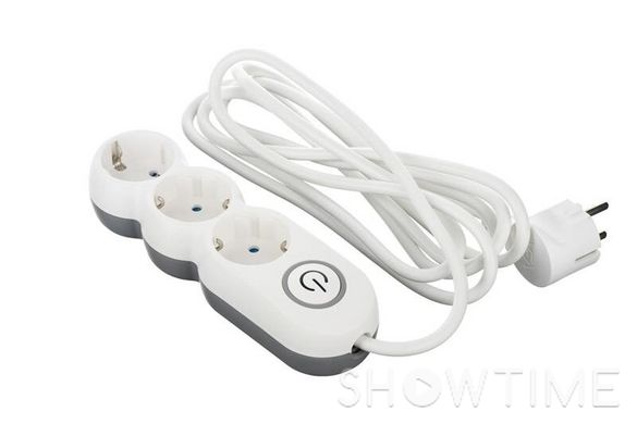Мережевий фільтр 2Е Plus 3XSchuko з вимикачем, 3G*1.0мм, 3м, білий 507946 фото