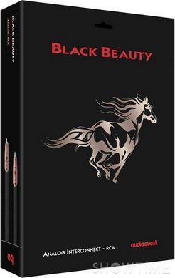 AudioQuest BLKBEAUTY0.6R — Міжблочний кабель Black Beauty RCA > RCA, 0.6 м 1-009056 фото