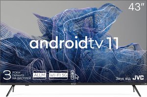 Kivi 43U750NB — ТБ 43", UHD, Smart TV, HDR, Android, 60 Гц, 2x12 Вт, Wi-Fi, Bluetooth, Eth, Black 1-007269 фото