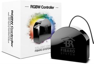 Розумне релє Fibaro RGBW Controller, Z-Wave, 12/24V DC, макс. 12А (6А на канал), 288Вт, чорний 436158 фото