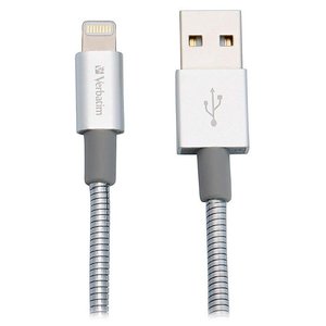 Кабель Verbatim USB2.0 AM/Apple Lightning Silver 0.3м (48864) 469630 фото