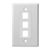 Мультимедіа розетка SCP 203D-WT 3 PORT DECORATOR STYLE WALL PLATE INSERT - WHITE 527804 фото