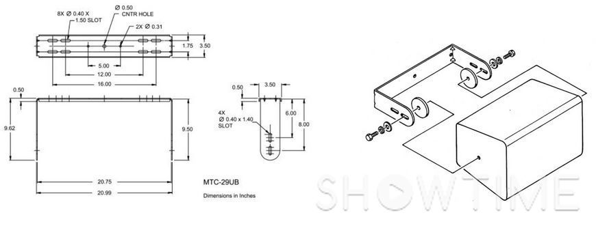Настенный кронштейн скоба JBL MTC-29UB 531396 фото