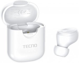 Tecno 4895180759475 — Бездротові навушники Bluetooth Minipods M1 Mono White 1-006266 фото