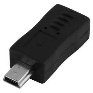 Адаптер Lapara USB2.0 Mini-BM/Micro-BF (LA-MICROUSB-MINI-5PIN BLACK) 469079 фото