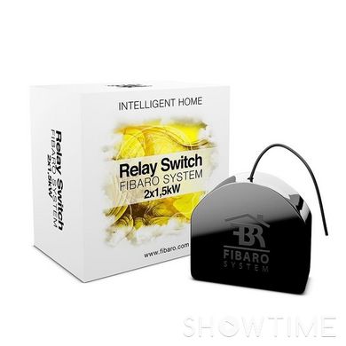 Розумне реле Fibaro Relay Switch 1x2.5kW, Z-Wave, 230V, чорний 515823 фото