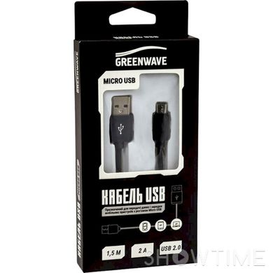 Кабель Greenwave USB 2.0 Micro-USB Black 1.5м (R0014173) 469248 фото