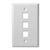 Мультимедиа розетка SCP 203-WT 3 PORT KEYSTONE WALLPLATE - WHITE 527805 фото