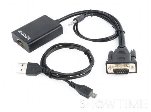 Адаптер-перетворювач VGA в HDMI зі звуком Cablexpert A-VGA-HDMI-01 444457 фото