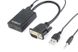 Адаптер-перетворювач VGA в HDMI зі звуком Cablexpert A-VGA-HDMI-01 444457 фото 1