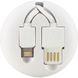 Кабель-«равлик» Remax Retractable 2-in-1 Lightning & Micro-USB White 1м (RC-099T WH) 470616 фото 1