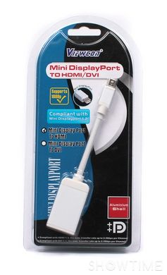Перехідник Mini DisplayPort to HDMI 0.1м, звук Viewcon VD-P02 444658 фото