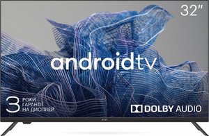 Kivi 32H740NB — Телевизор 32", HD, Smart TV, Android, 60 Гц, 2x8 Вт, Wi-Fi, Bluetooth, Eth, Black 1-007271 фото