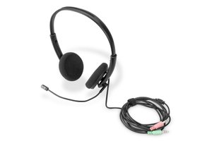 Digitus DA-12202 — гарнитура DIGITUS Stereo Headset, 1.95m cable, 2x3.5mm AUX 1-005121 фото
