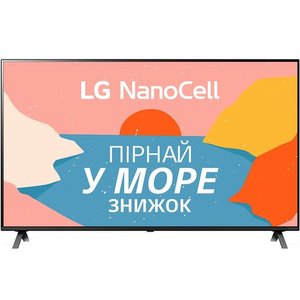 Телевiзор 55" NanoCell 4K LG 55NANO806NA Smart, WebOS, Black