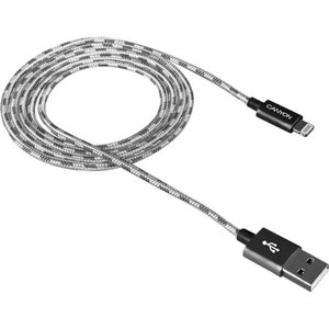 Кабель Canyon USB/Apple Lightning Silver 1м (CNE-CFI3DG) 470617 фото