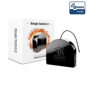 Розумне релє Fibaro Single Switch 2, Z-Wave, 230V, макс. 8А, 1.9кВт, чорний 436157 фото