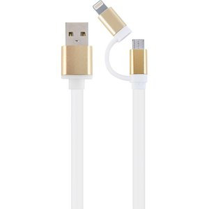 Кабель Cablexpert USB2.0 AM/Apple Lightning/Micro-BM Gold 1м (CC-USB2-AM8PMB-1M-GD) 470430 фото