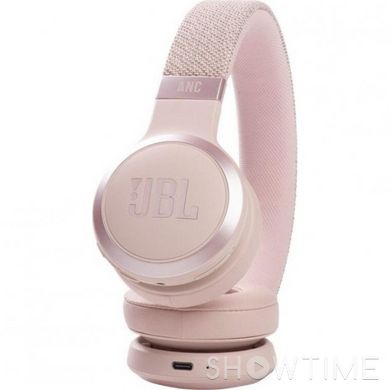 Навушники дротові / бездротові закриті Bluetooth 5.0 50 ч роботи рожеві JBL JBLLIVE460NCROS 543836 фото