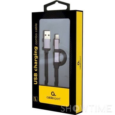 Кабель Cablexpert USB2.0 AM/Apple Lightning/Micro-BM Gray 1.2м (CC-USB2-AM8PMB-1M-SG) 470431 фото