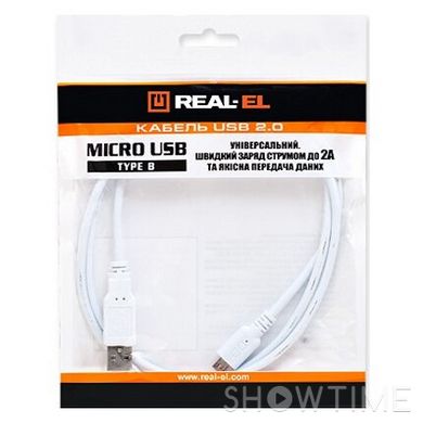 Кабель REAL-EL Pro USB2.0 AM/Micro-BM White 0.6м (EL123500022) 470366 фото
