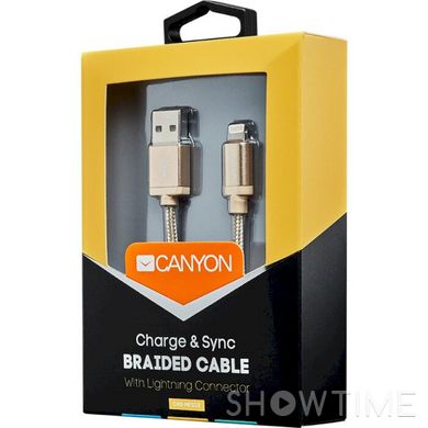 Кабель Canyon USB2.0 AM/Lightning Golden 1м (CNS-MFIC3GO) 469996 фото