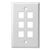 Мультимедиа розетка SCP 206-WT 6 PORT KEYSTONE WALLPLATE - WHITE 527808 фото