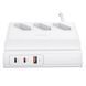 Сетевой фильтр Usams US-CC160 (CC160TC01) 3 розетки, 1 USB, 2 USB Type-C 65W, 2 м, White 1-011258 фото 1