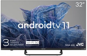 Kivi 32F750NB — ТБ 32", FHD, Smart TV, HDR, Android, 60 Гц, 2x8 Вт, Wi-Fi, Bluetooth, Eth, Black 1-007274 фото