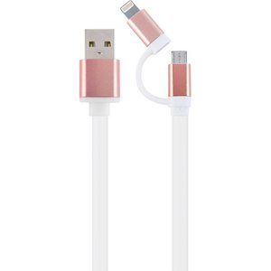 Кабель Cablexpert USB2.0 AM/Apple Lightning/Micro-BM Pink 1м (CC-USB2-AM8PMB-1M-PK) 470432 фото