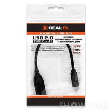 Кабель REAL-EL USB CM/AF 0.1м (EL123500017) 469357 фото