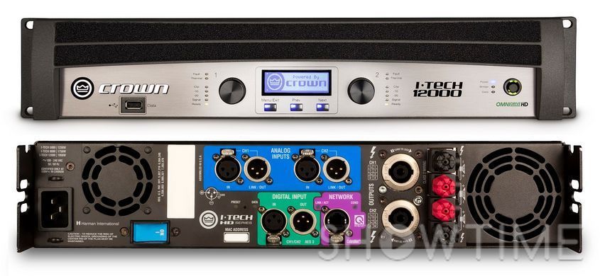 Crown IT12000HD-U-EKFX &mdash; двухканальный усилитель IT12000HD 1-003653 фото