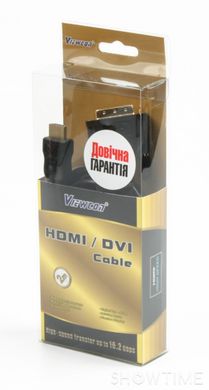 Кабель HDMI to DVI 18+1 2m, M/M, Viewcon VD-066-2M 444591 фото