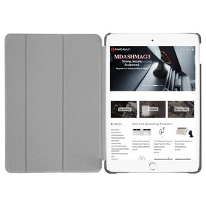 Чохол для планшета MACALLY Protective Case and Stand для iPad mini (2019) Gray (BSTANDM5-G) 454903 фото
