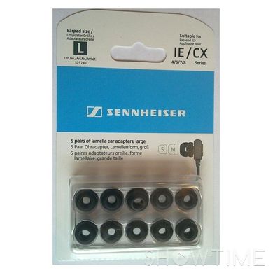 Амбушюри Sennheiser 525740 Lamella Ear adapter L, black (10 pcs) 1-002296 фото