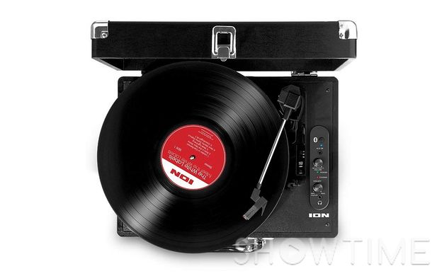 Виниловый проигрыватель с Bluetooth, встроенными колонками, заряжаемой батареей, iOn Vinyl MotiOn Air, трехскоростной 33 1/3, 45 і 78 RPM 443953 фото