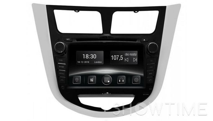 Автомобільна мультимедійна система з антибліковим 7 "HD дисплеєм 1024x600 для Hyundai Accent RB 2010-2015 Gazer CM5007-RB 525591 фото