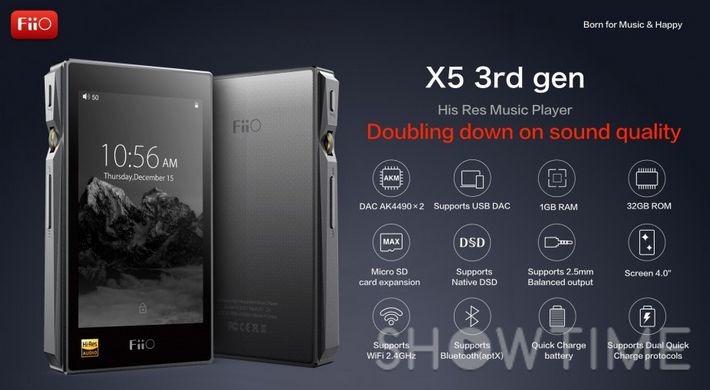 Fiio X5III Portable High Resolution Music Player Titanium 438251 фото