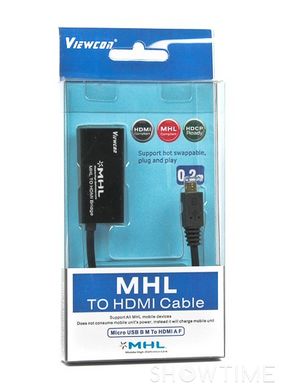 Перехідник MHL, Micro USB-HDMI 0.2m, звук Viewcon VE609 444655 фото