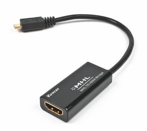 Переходник MHL, Micro USB-HDMI 0.2m, звук Viewcon VE609 444655 фото