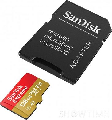 Карта памяти SanDisk 128GB Micro-SDXC Extreme A2 SD-адаптер SDSQXA1 1-001063 фото