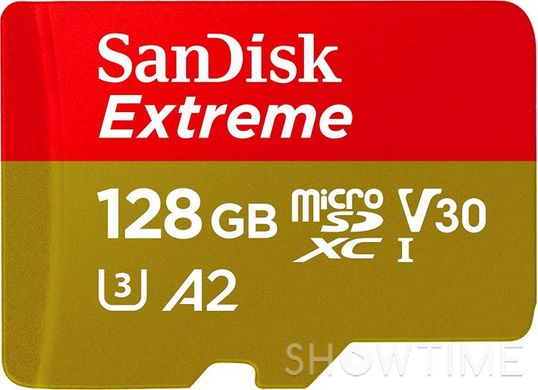 Карта пам'яті SanDisk 128GB Micro-SDXC Extreme A2 SD-адаптер SDSQXA1 1-001063 фото