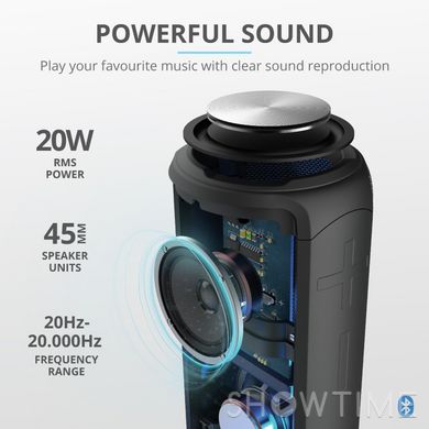 Trust 23833_TRUST — акустична система Caro Max Powerful Bluetooth Speaker Black 1-005711 фото