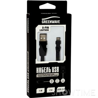 Кабель Greenwave USB/Apple Lightning Black 1м (R0014161) 469262 фото